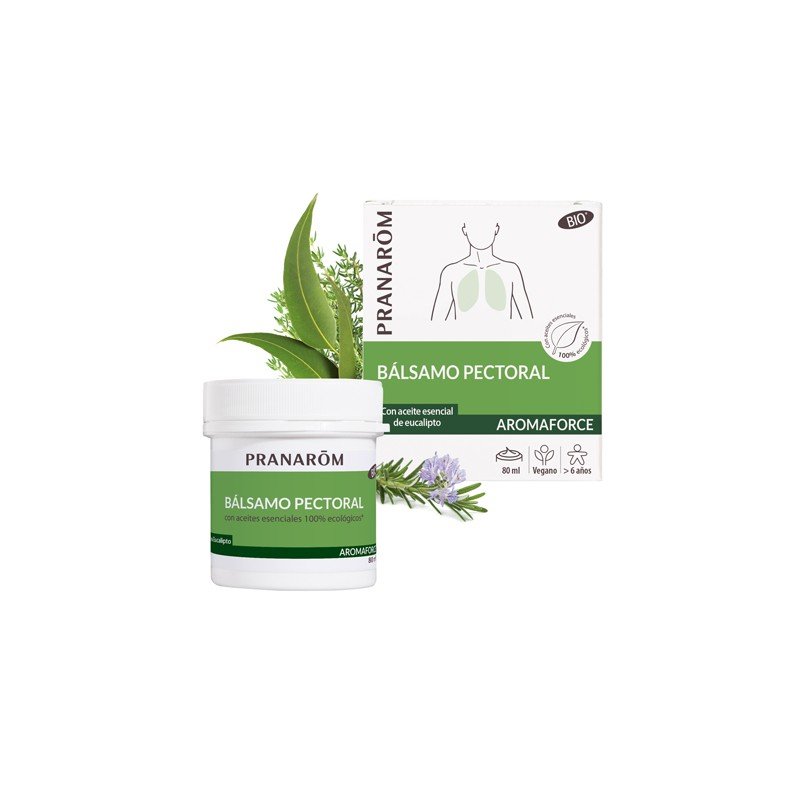 Bálsamo pectoral de PRANAROM BIO(ECO) Con aceite esencial de eucalipto 80ml
